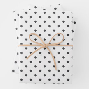 Feuille De Papier Cadeau Enveloppe cadeau point de peinture noire