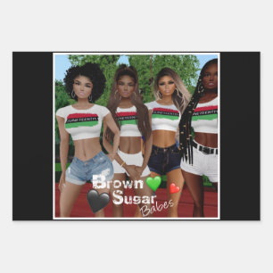 Feuille De Papier Cadeau Enveloppe cadeau pour bébés sucre Brown 5