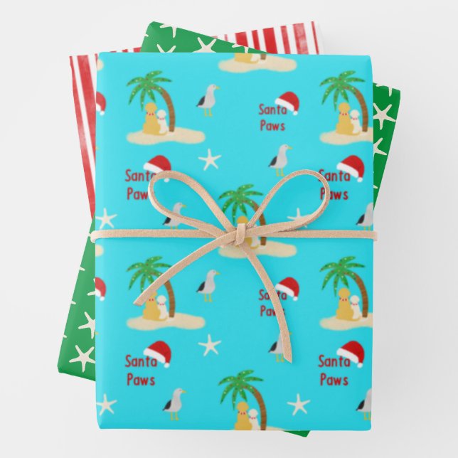 Feuille De Papier Cadeau Enveloppe cadeau pour chiens de l'île Christmas de (En situation)