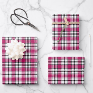 Feuille De Papier Cadeau Enveloppement cadeau plaid en HAMbyWG rose, blanc 