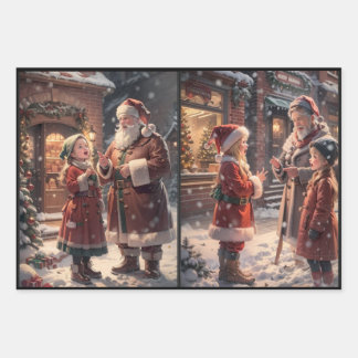 Feuille De Papier Cadeau Enveloppement de Noël
