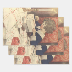 Feuille De Papier Cadeau Envelopper les cadeaux de Noël, Jessie Willcox Smi