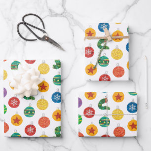Feuille De Papier Cadeau Eric Carle   Caterpillar Motif de Noël