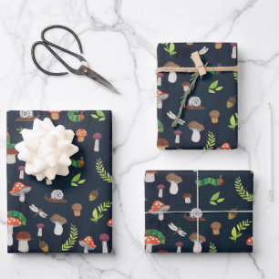 Feuille De Papier Cadeau Eric Carle   Motif Bugs et Champignons