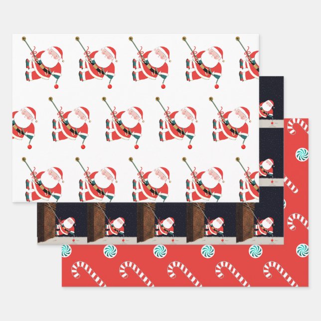 Feuille De Papier Cadeau Escalade rock créative Noël (Lot)