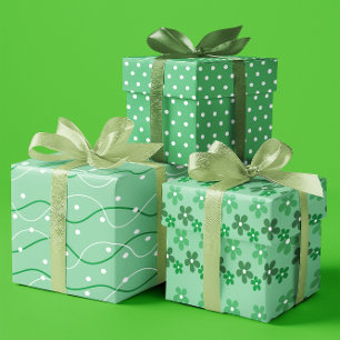 Feuille De Papier Cadeau Esmeralda St. Patrick's day Sweet Green set de 3