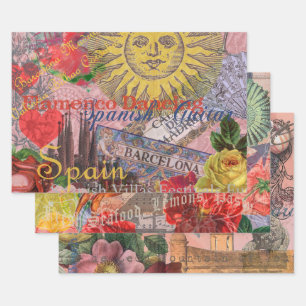 Feuille De Papier Cadeau Espagne Sunshine Espagnol Travel Art