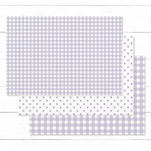 Feuille De Papier Cadeau Éternel Pastel Lavender En vichy Polka Dot Motif
