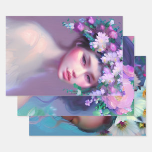 Feuille De Papier Cadeau Ethereal Imaginaire Fairytale Art   Jolies femmes