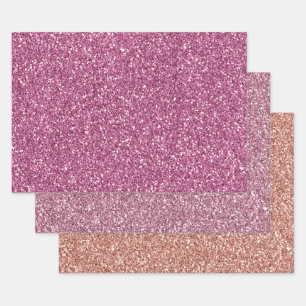 Feuille De Papier Cadeau Étincelle de Parties scintillant rose