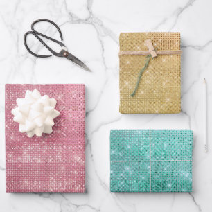 Feuille De Papier Cadeau Étincelle verte à la menthe