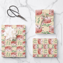 Étiquettes Cadeaux de Cochon Mignon Anniversaire