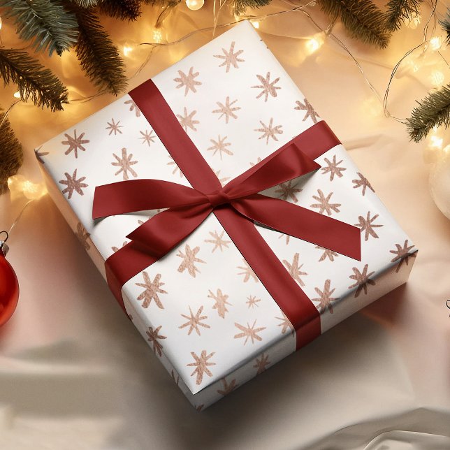 Feuille De Papier Cadeau Étoiles métalliques - cuivre (Créateur téléchargé)