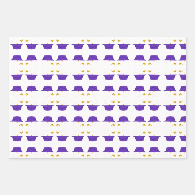 Feuille De Papier Cadeau Exemple de Casquette de diplôme (Devant)