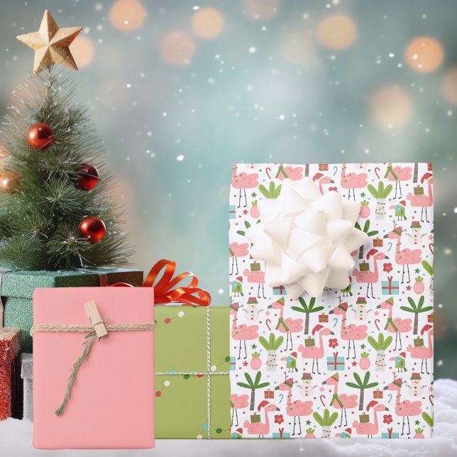 Feuille De Papier Cadeau Fabulous Flaminging Noël amusant (Créateur téléchargé)