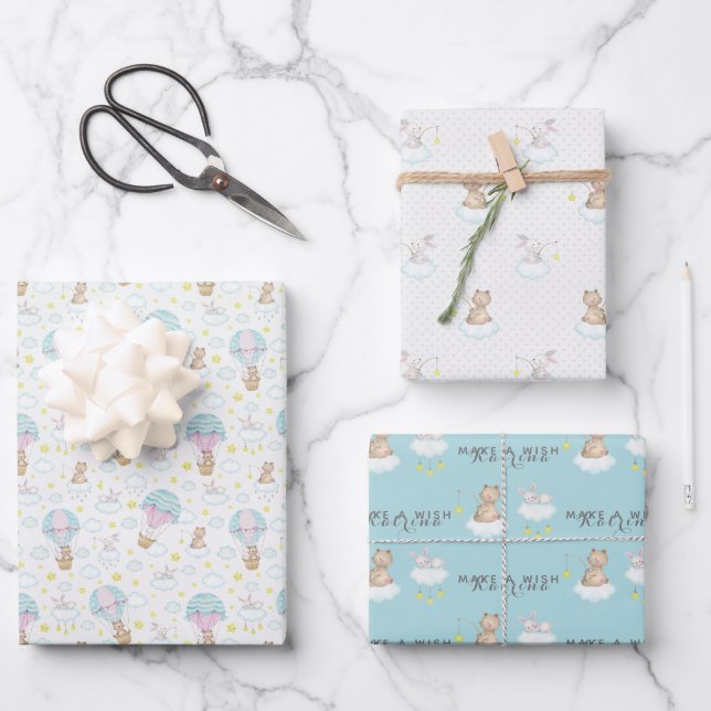Feuille De Papier Cadeau Faire Un Enveloppement Souhaitable Anniversaire Fe (Recto)