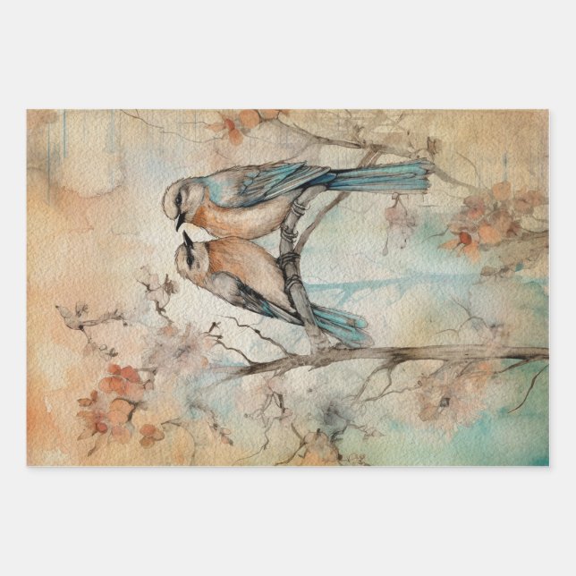 Feuille De Papier Cadeau Fairy Land Spring Forest Birds No1 (Devant)