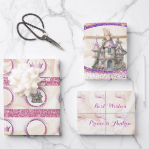Feuille De Papier Cadeau Fairy Tale Princess Anniversaire