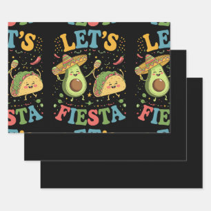 Feuille De Papier Cadeau Faisons La Fête Avocat Et Tacos Cinco De Mayo