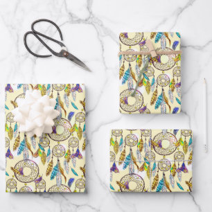 Feuille De Papier Cadeau Fantastic Colours Dream Catchers Motif