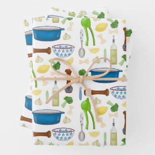 Feuille De Papier Cadeau Farfalle Bow cravate pâtes à l'ail et au citron