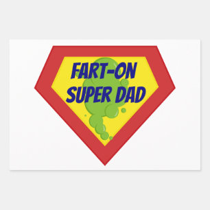 Feuille De Papier Cadeau Fart - Sur Super Papa