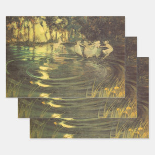 Feuille De Papier Cadeau Fées en tourbillon par Arthur Black, Danse de fées