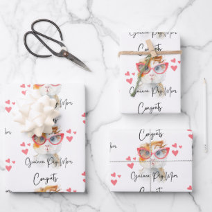 Feuille De Papier Cadeau Félicitations Guinée Pig Maman Envelopper des feui