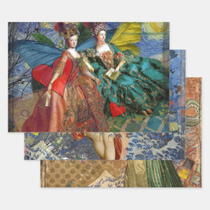 Feuille De Papier Cadeau Femme Papillon Capricieuse Gémeaux Gothique Classi