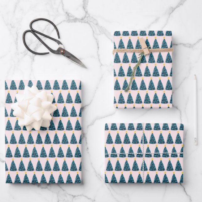 Feuille De Papier Cadeau Ferme de Noël (Recto)