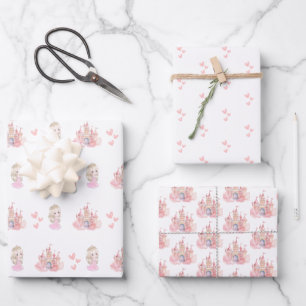 Feuille De Papier Cadeau Fête d'anniversaire de la princesse