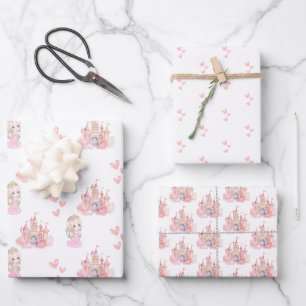 Feuille De Papier Cadeau Fête d'anniversaire de la princesse