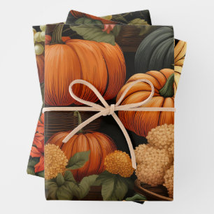 Feuille De Papier Cadeau Fête d'automne