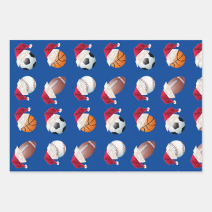 Feuille De Papier Cadeau Fête de Noël de Noël de Baller Sports Funny Père N