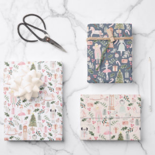 Feuille De Papier Cadeau Fête de Noël des noisettes