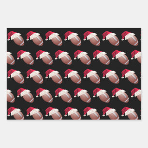 Feuille De Papier Cadeau Fête de Noël des sports américains de football 