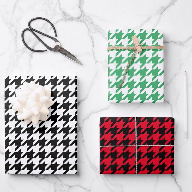 Feuille De Papier Cadeau Fête de Noël motif à la mode (Recto)