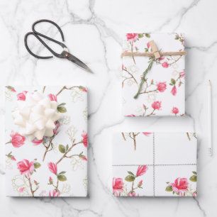 Feuille De Papier Cadeau Fête des mariées printanière des fleurs de Magnoli