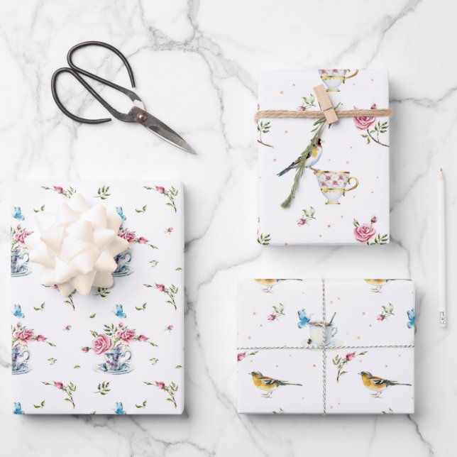 Feuille De Papier Cadeau Fête des mères nuptiales du printemps Aquarelle Oi (Recto)