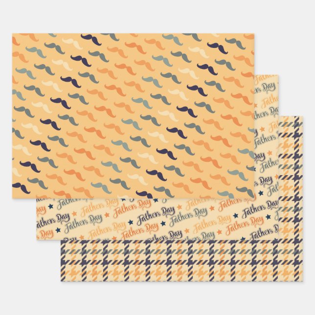 Feuille De Papier Cadeau Fête des pères (Lot)