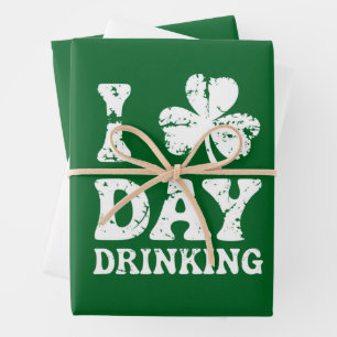 Feuille De Papier Cadeau Fête drôle de la Saint-Patrick Boisson drôle de la