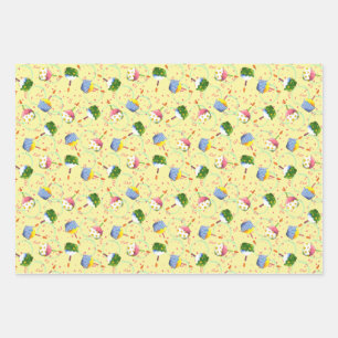 Feuille De Papier Cadeau Fête du Cupcake d'anniversaire Enveloppement de f