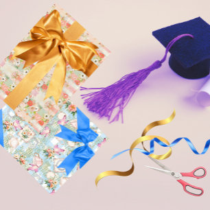 Feuille De Papier Cadeau Fête du printemps au jardin