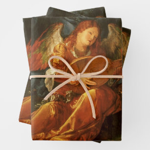 Feuille De Papier Cadeau Fête du Rosaire Ange par Albrecht Dürer