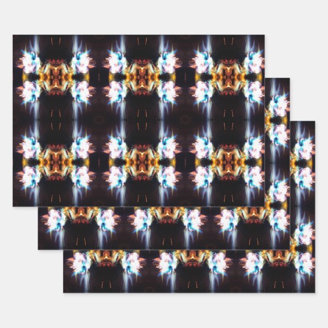 Feuille De Papier Cadeau Feu | Carreau miroir | (Lot)