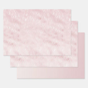 Feuille De Papier Cadeau Fille Glam Blush Pink Zebra Imprimer