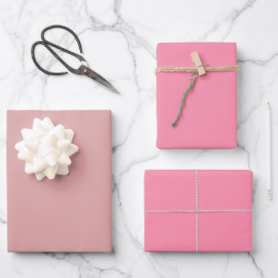 Feuille De Papier Cadeau Flamant rose Pastel clair Schauss rose Tons 3