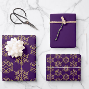 Feuille De Papier Cadeau Fléau de neige - Effet Parties scintillant