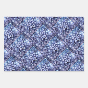 Feuille De Papier Cadeau Flèches bleues