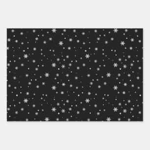 Feuille De Papier Cadeau Flèches noires et blanches de Noël